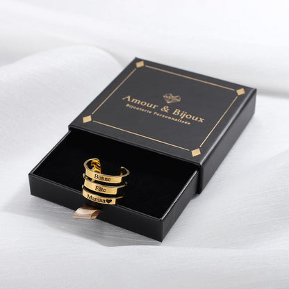 Bague Trois Prénoms Personnalisée Chris
