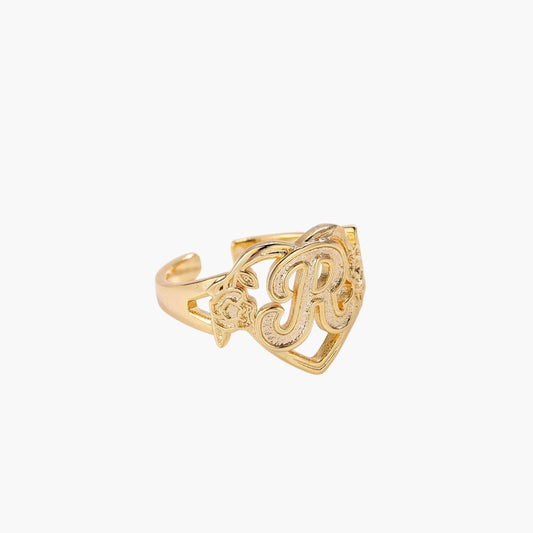 Bague Coeur Initiale Personnalisée Chris
