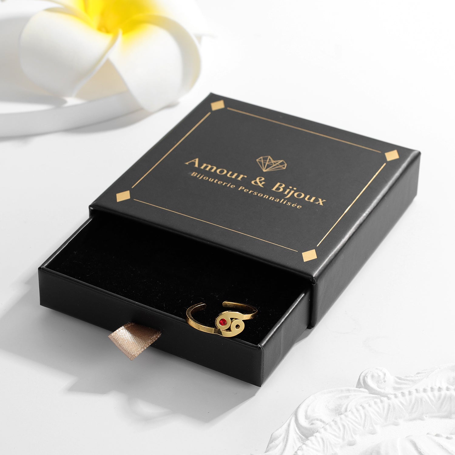 Bague Signe du Zodiaque Pierre de Naissance Chris