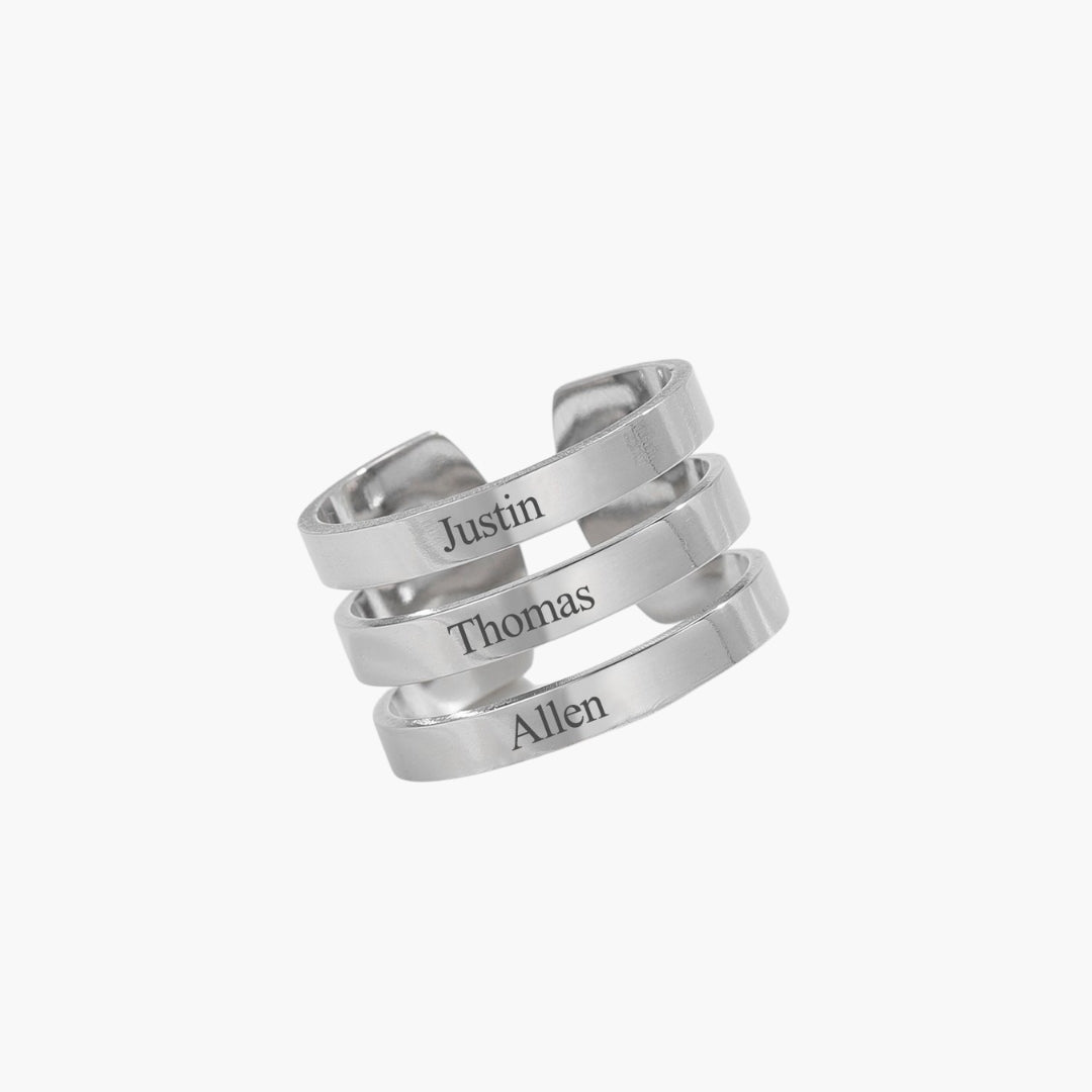 Bague Trois Prénoms Personnalisée Chris