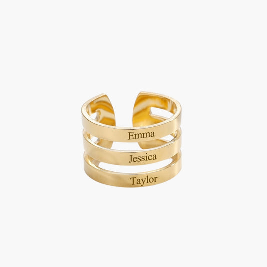 Bague Trois Prénoms Personnalisée Chris