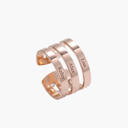 Bague Trois Prénoms Personnalisée Chris