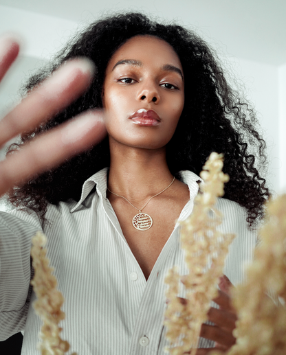 Pendentif Arbre De Vie Or Jaune 14k et Argent - 1 à 4 Prénoms AspektoBV