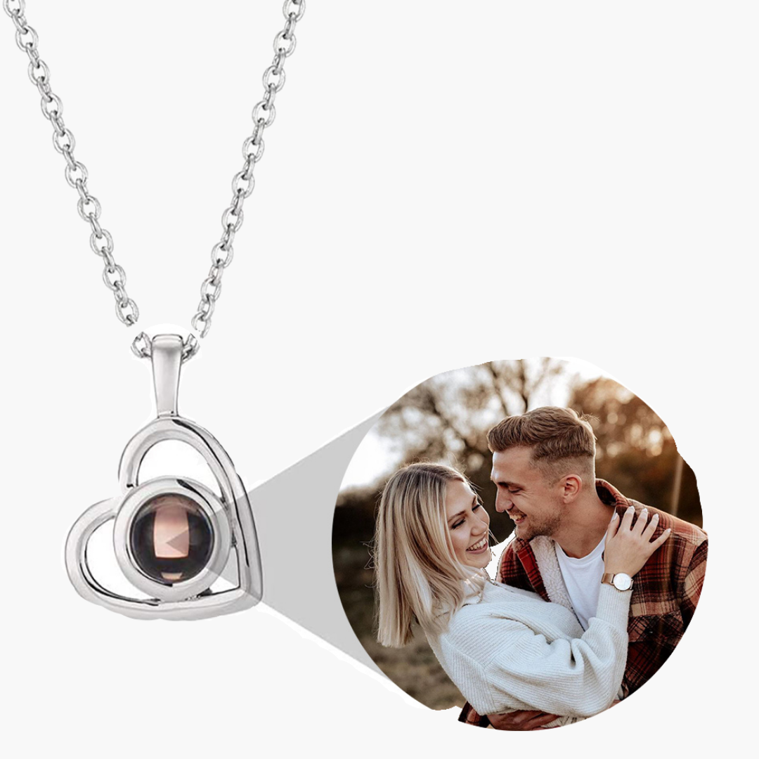 Collier Coeur Personnalisé Projection de Photo Chris