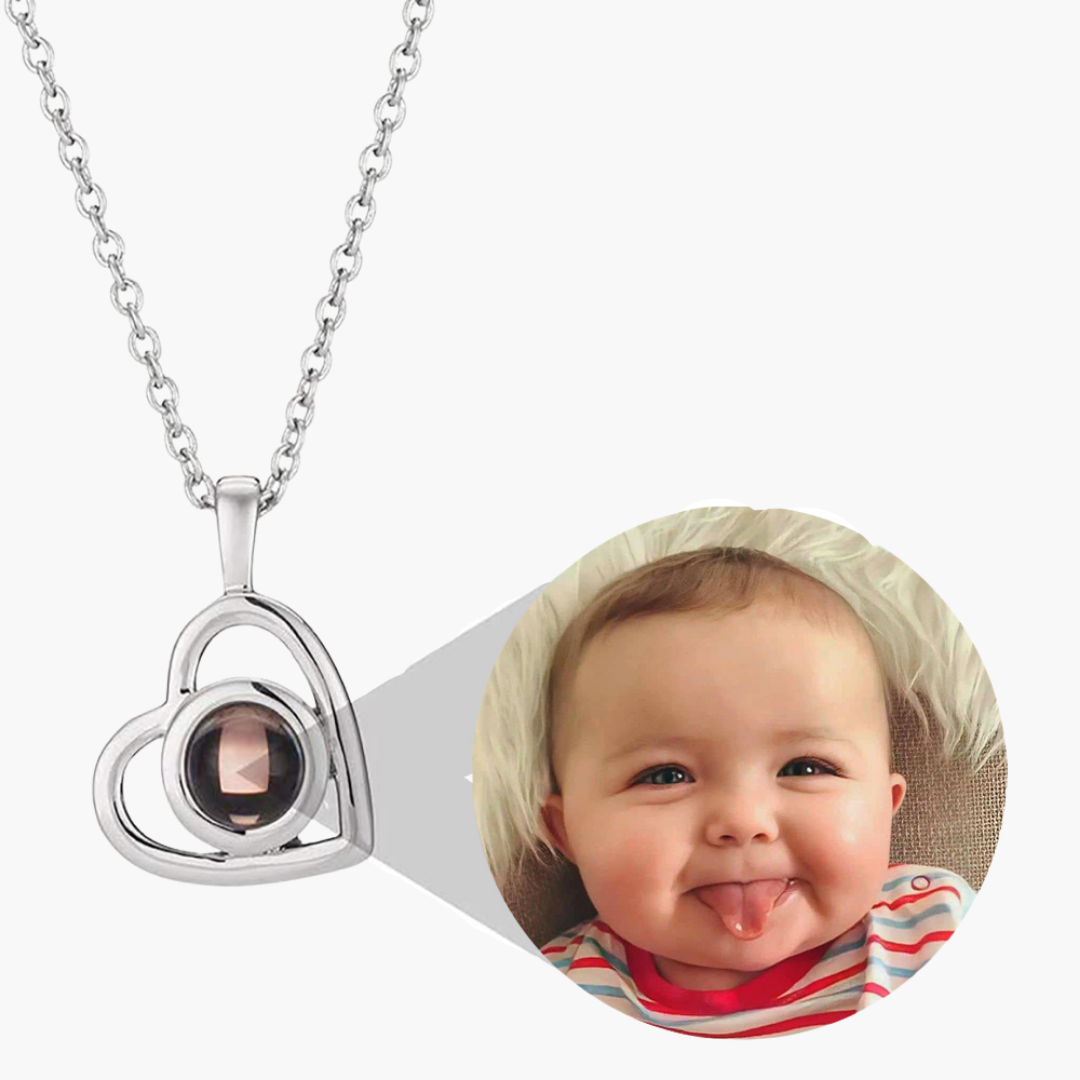 Collier Coeur Personnalisé Projection de Photo Chris