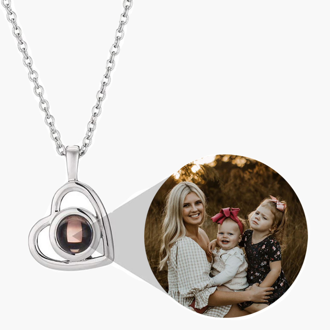 Collier Coeur Personnalisé Projection de Photo Chris