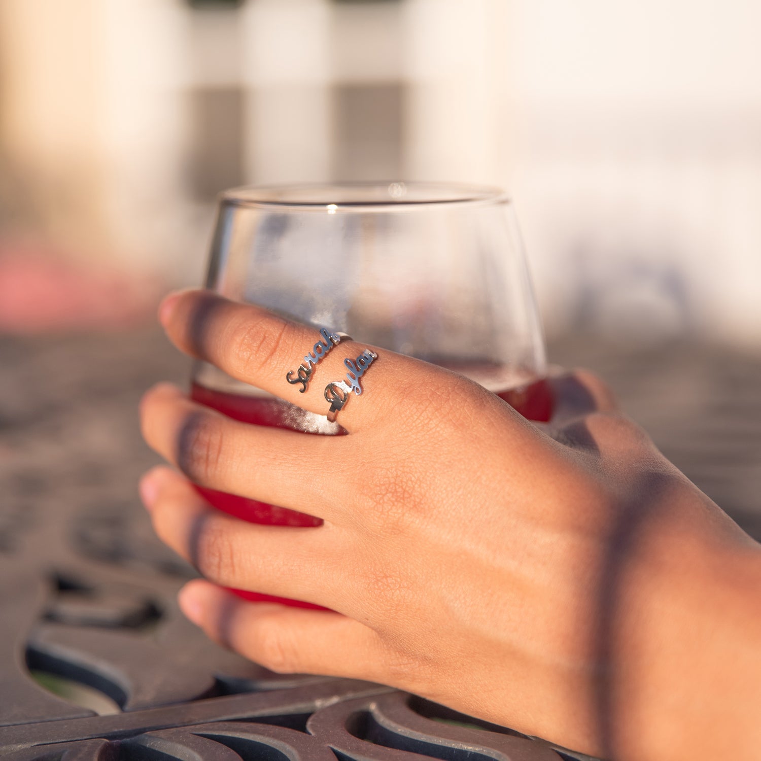 Bague Double Prénoms - Taille Ajustable Chris