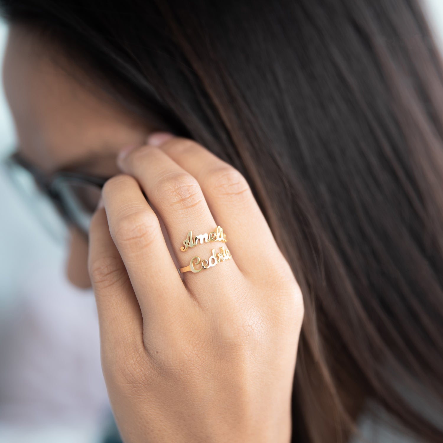 Bague Double Prénoms - Taille Ajustable Chris