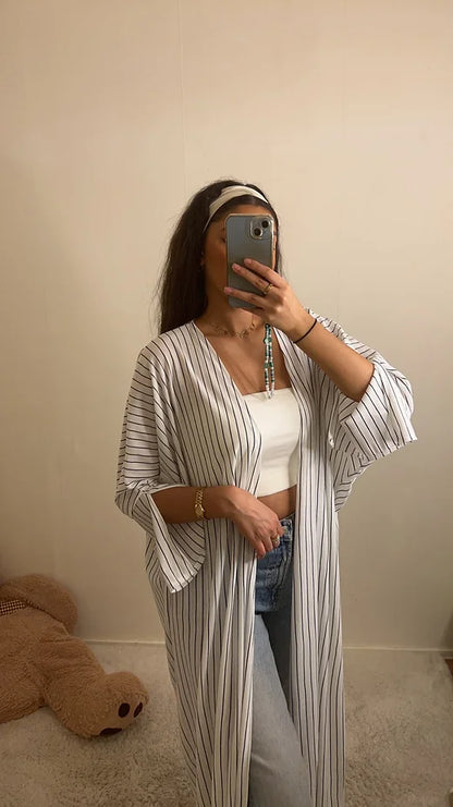 Kimono rayé “Youmna” My Store