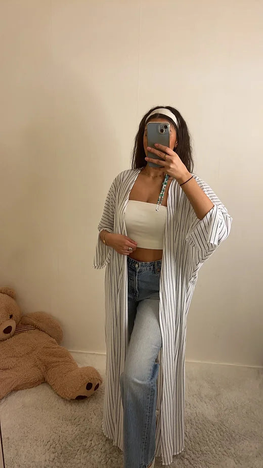 Kimono rayé “Youmna” My Store