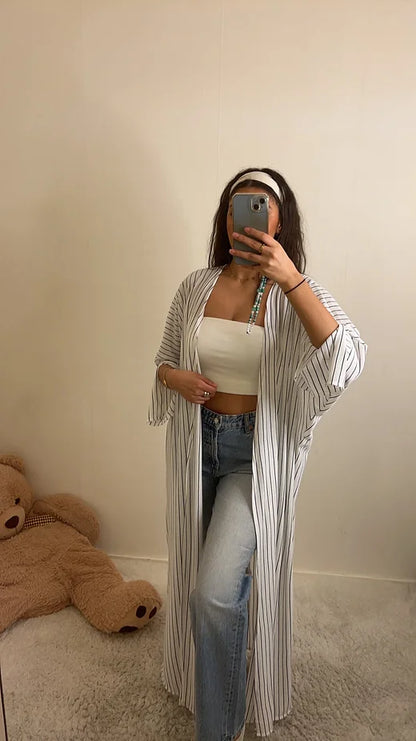 Kimono rayé “Youmna” My Store