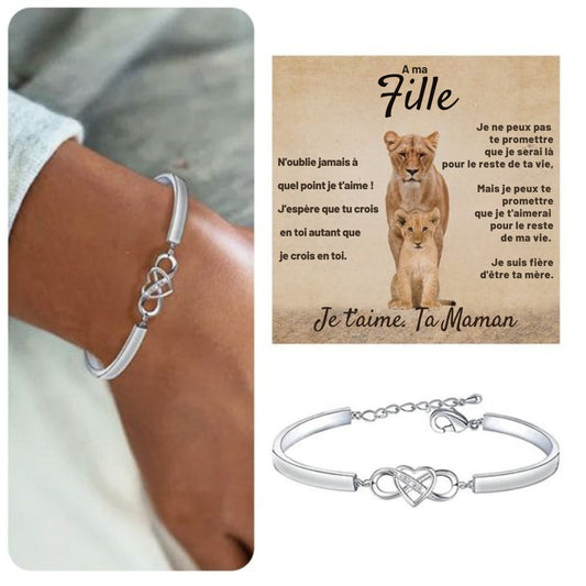Bracelet Infini Amour - à Ma Fille Amour & Bijoux