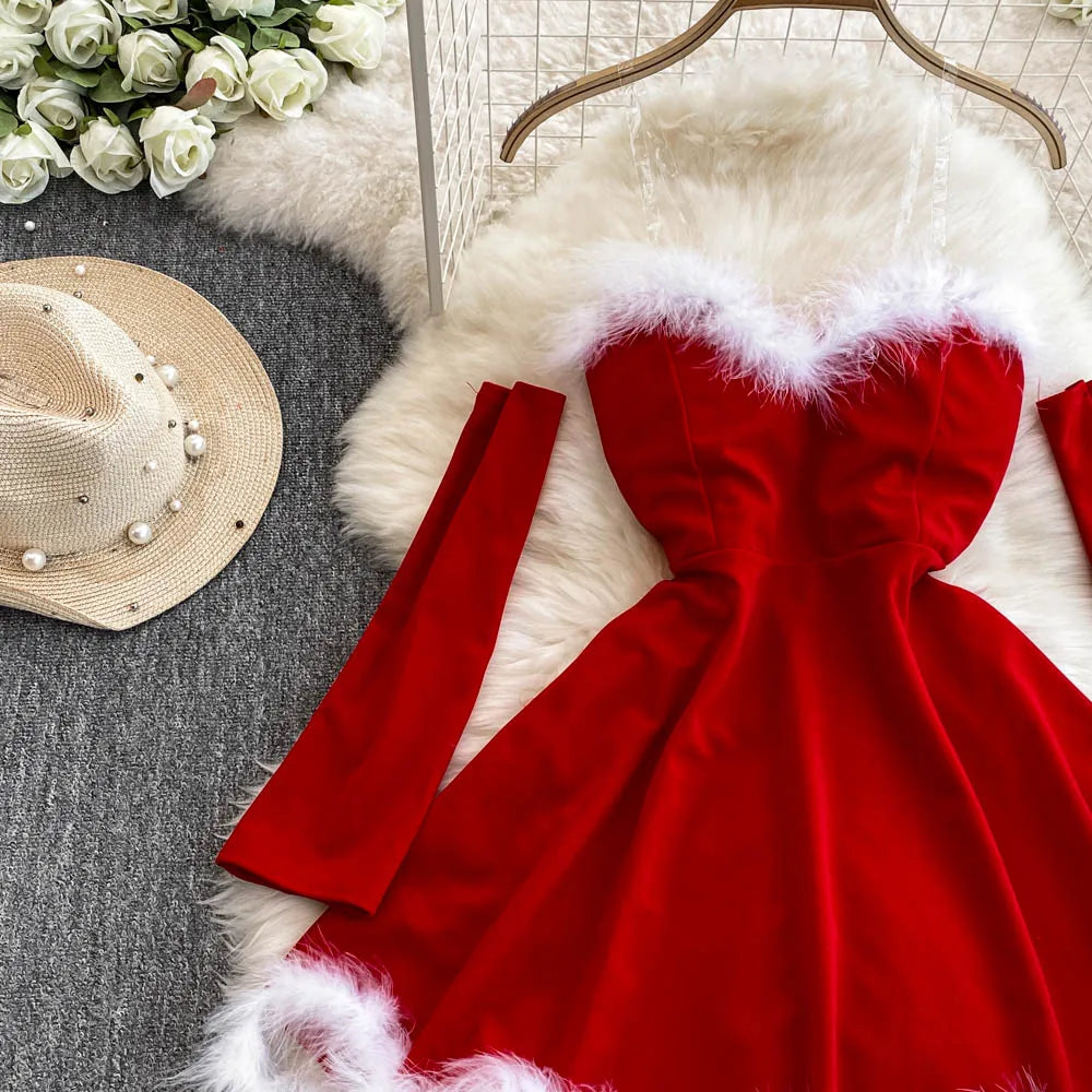 robe rouge noel femme Ozeroz