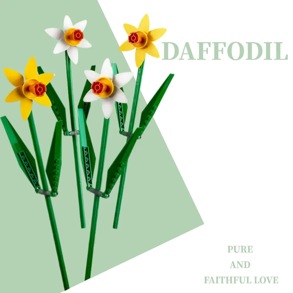 Icons 10311 10313 10314 10328 10298 40524 40460 40461 40464 Artificial Flower Orchid Plants Building Blocks Mother's Day Gifts Ozeroz