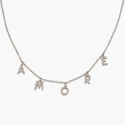 Collier 1 à 10 Initiales avec Zircons Cubiques Chris