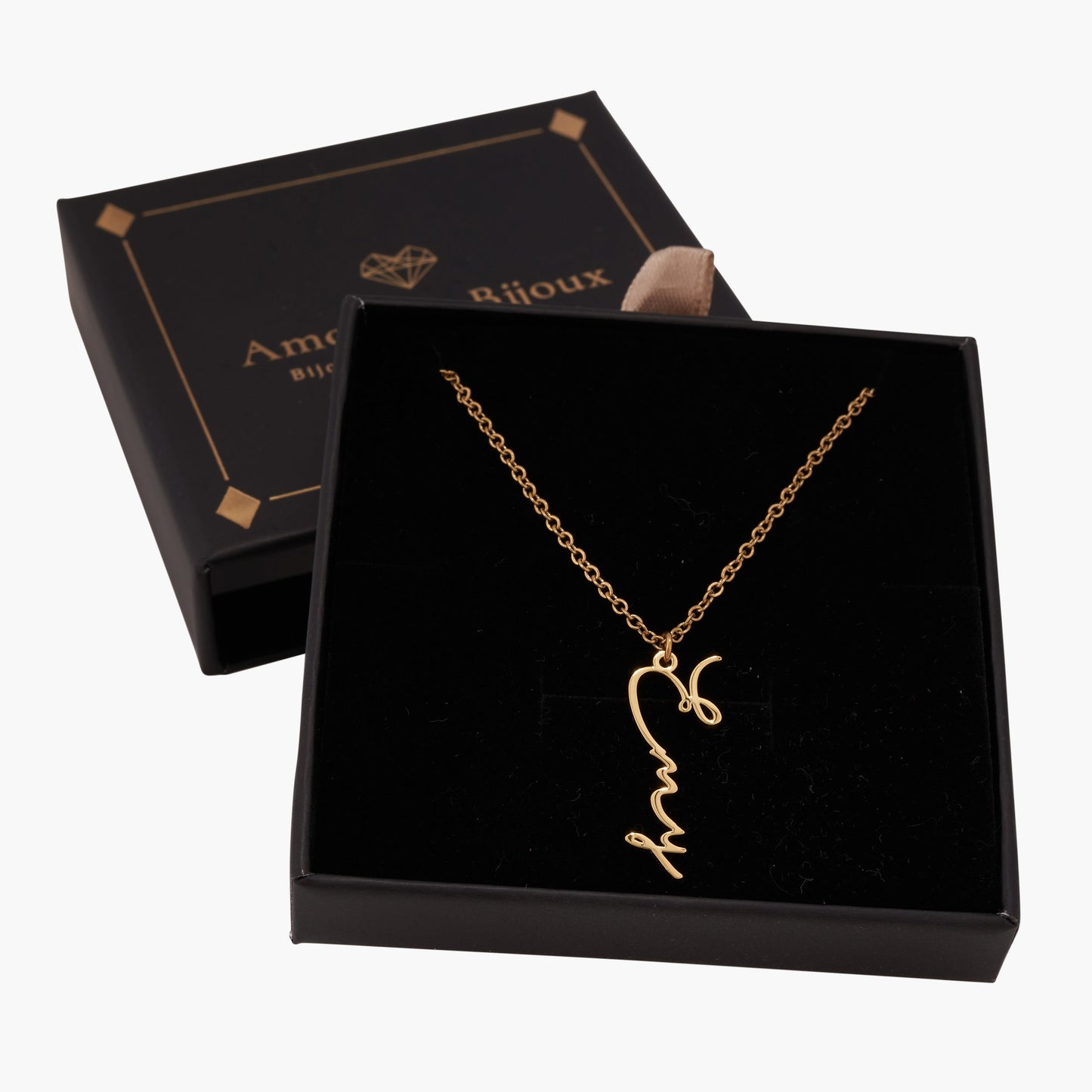 Collier Prénom Vertical Personnalisé Chris