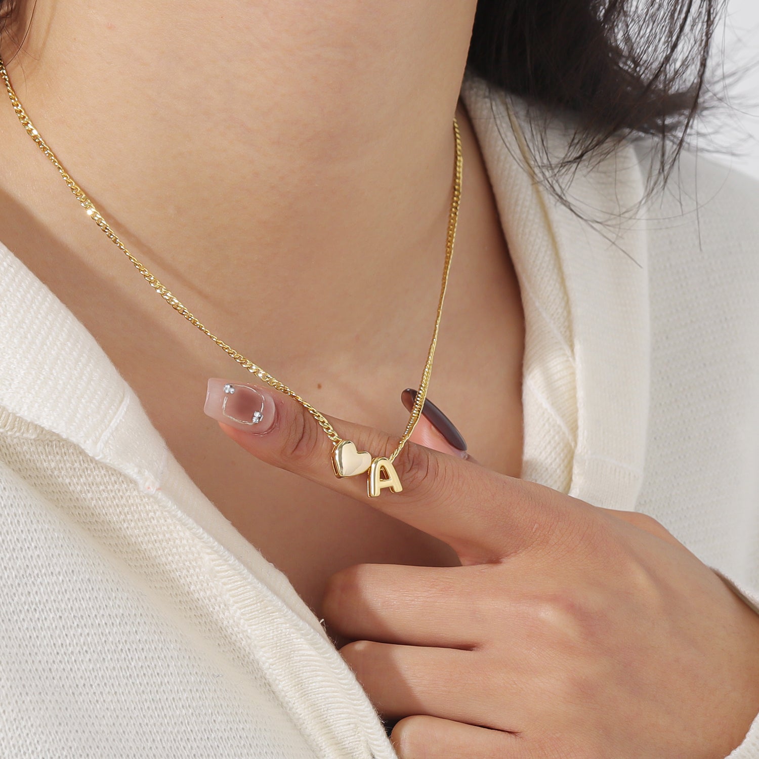 Collier Initiale Coeur Amour & Bijoux