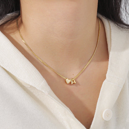 Collier Initiale Coeur Amour & Bijoux