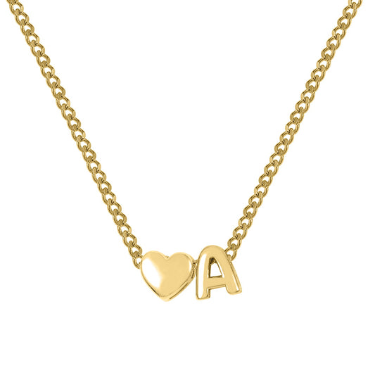 Collier Initiale Coeur Amour & Bijoux