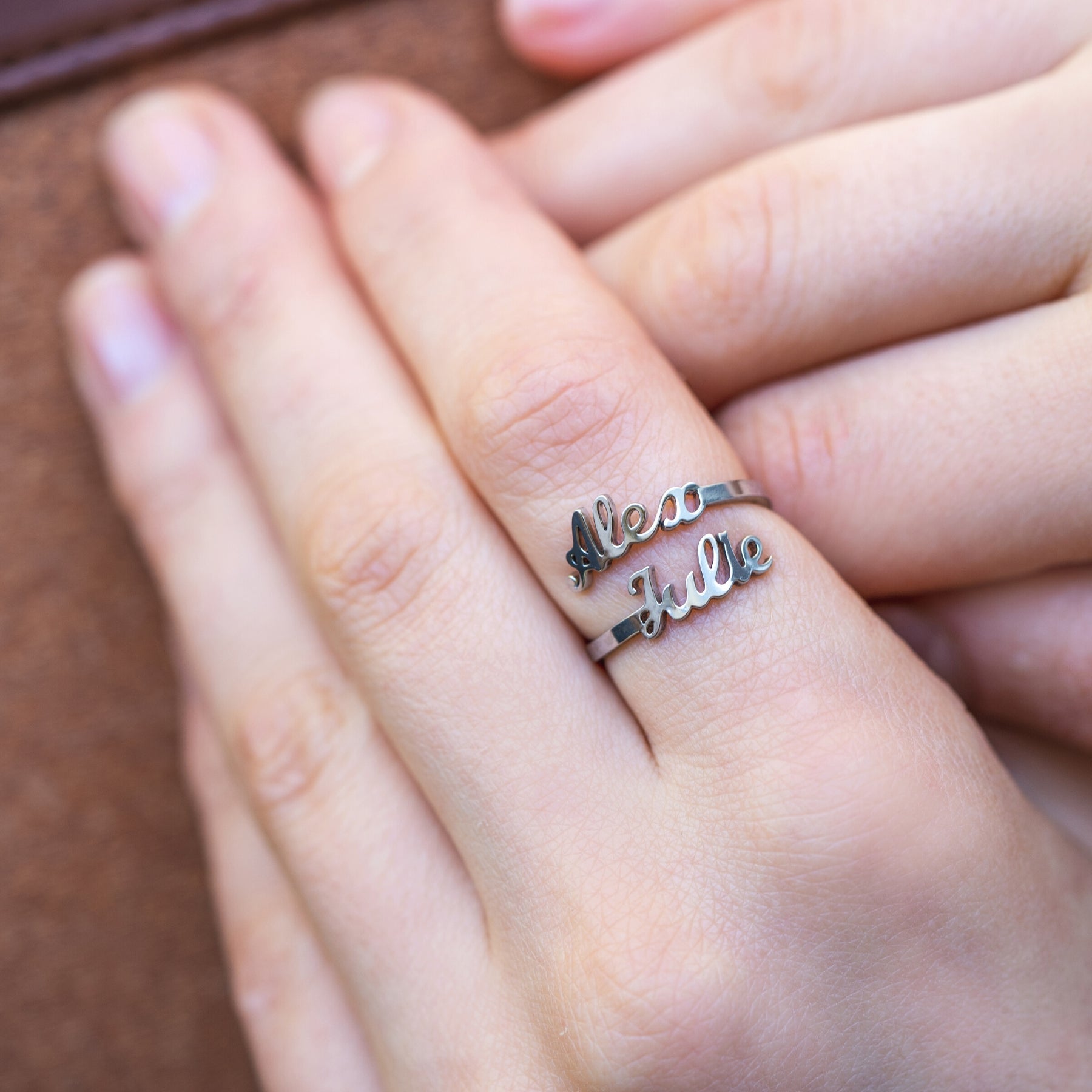 Bague Double Prénoms - Taille Ajustable Chris