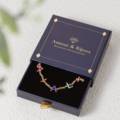Bracelet Initiales Multicolore Chris