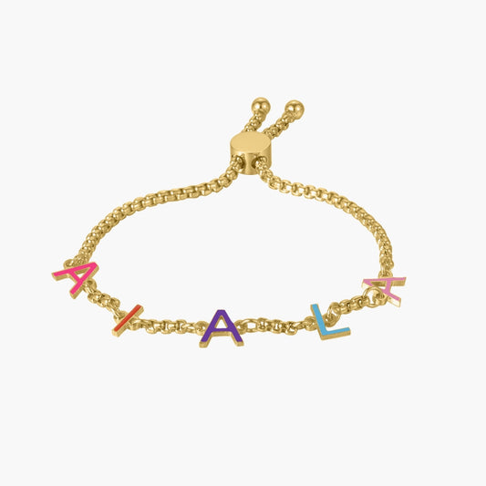 Bracelet Initiales Multicolore Chris