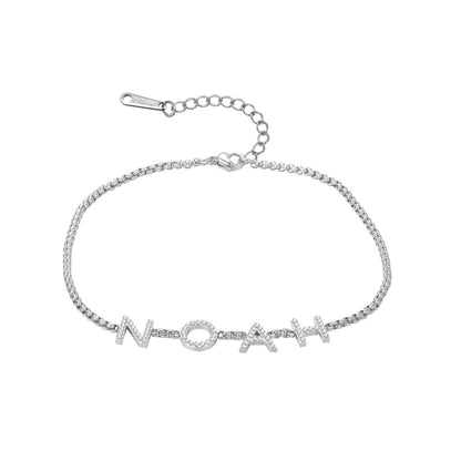 Bracelet Initiales en Zircons Cubiques Chris