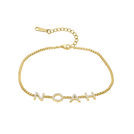 Bracelet Initiales en Zircons Cubiques Chris