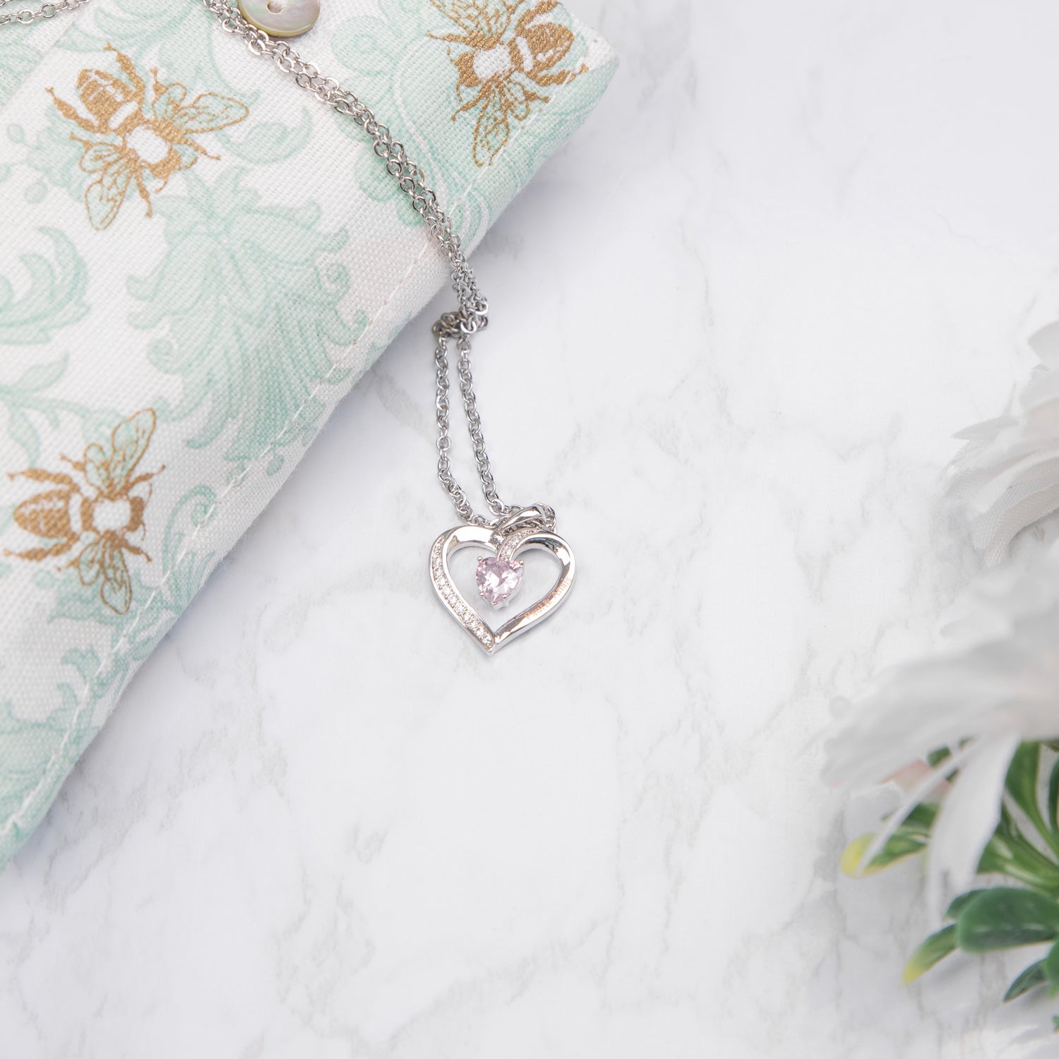 Collier Coeur Personnalisé Avec Pierre de Naissance Chris