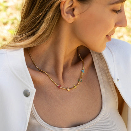 Collier Prénom Initiales Multicolore Chris