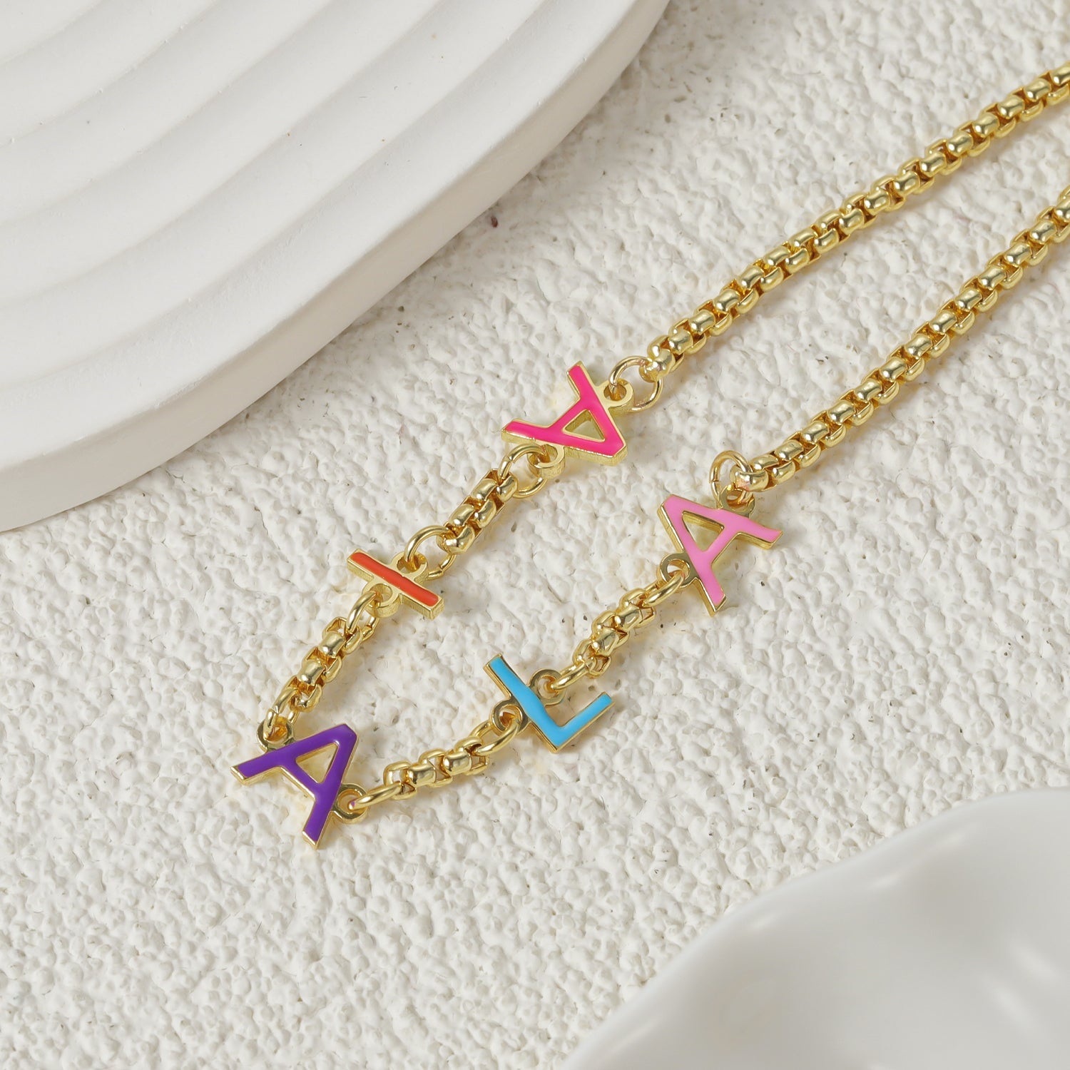 Collier Prénom Initiales Multicolore Chris