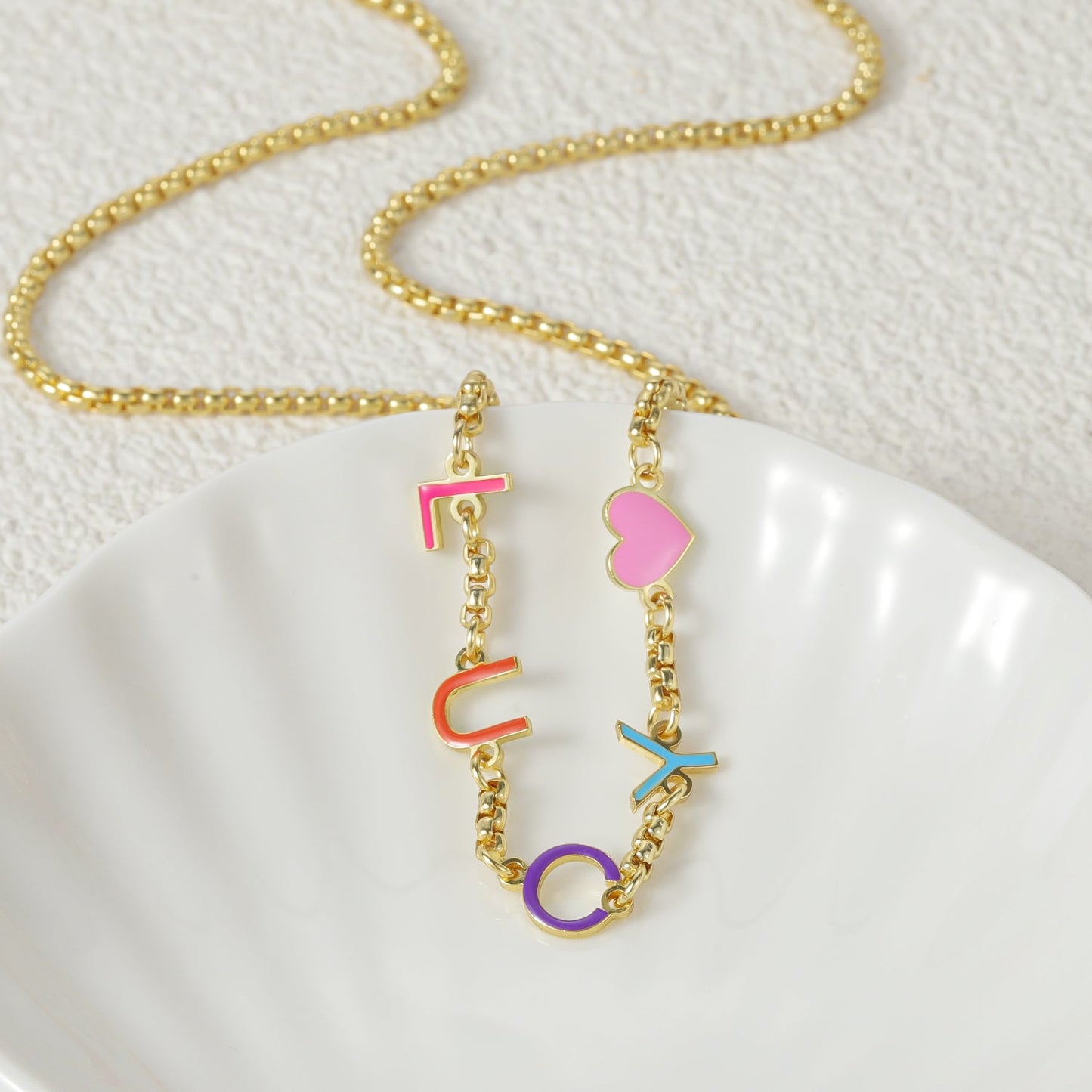 Collier Prénom Initiales Multicolore Chris