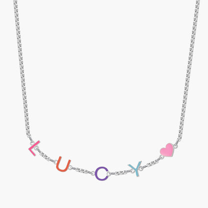 Collier Prénom Initiales Multicolore Chris
