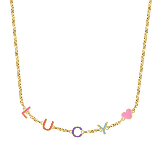 Collier Prénom Initiales Multicolore Chris