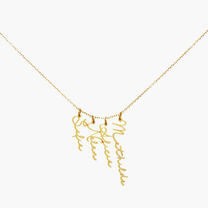 Collier Prénom Vertical Signature Multiple - Détachable Chris