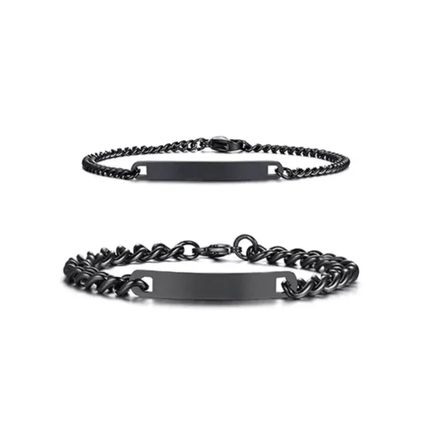 Gourmettes Couple Personnalisées Amour & Bijoux