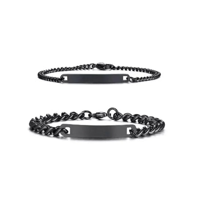 Gourmettes Couple Personnalisées Amour & Bijoux