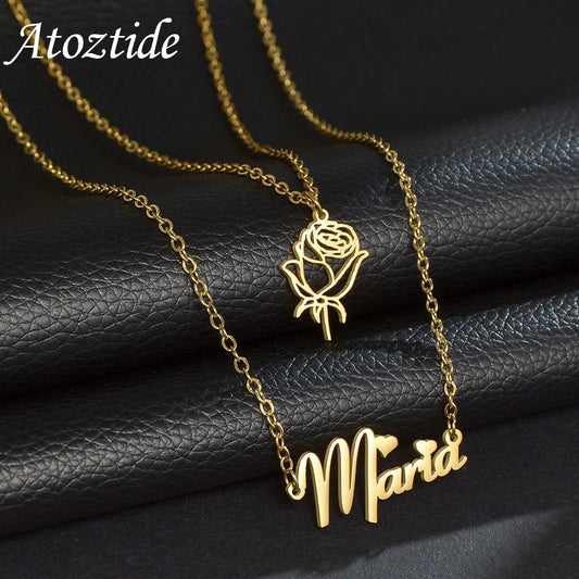 Collier personnalisé Rose Embrace Ozeroz