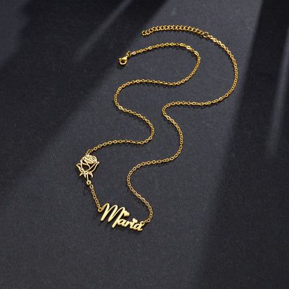 Collier personnalisé Rose Embrace Ozeroz