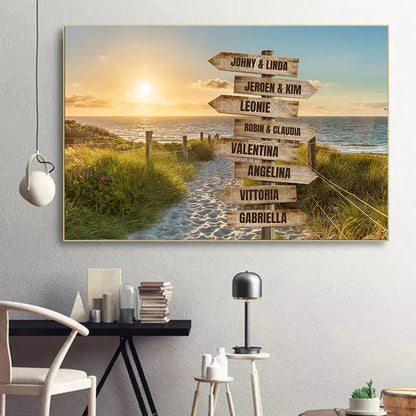 Toile personnalisée Family Crossroads Ozeroz