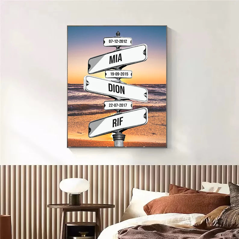 Toile personnalisée Family Crossroads Ozeroz
