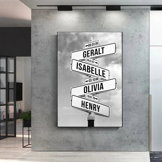 Toile personnalisée Family Crossroads Ozeroz
