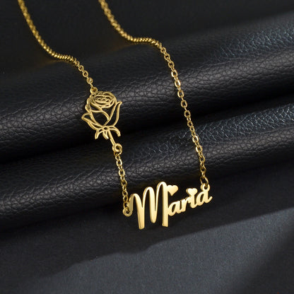 Collier personnalisé Rose Embrace Ozeroz