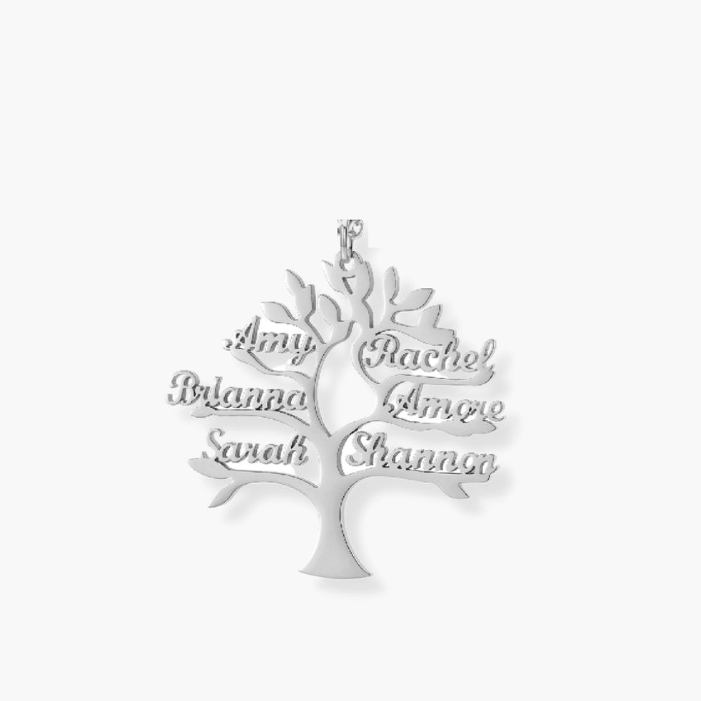 Pendentif Arbre de Vie - 1 à 6 Prénoms (Sans Chaîne) Chris