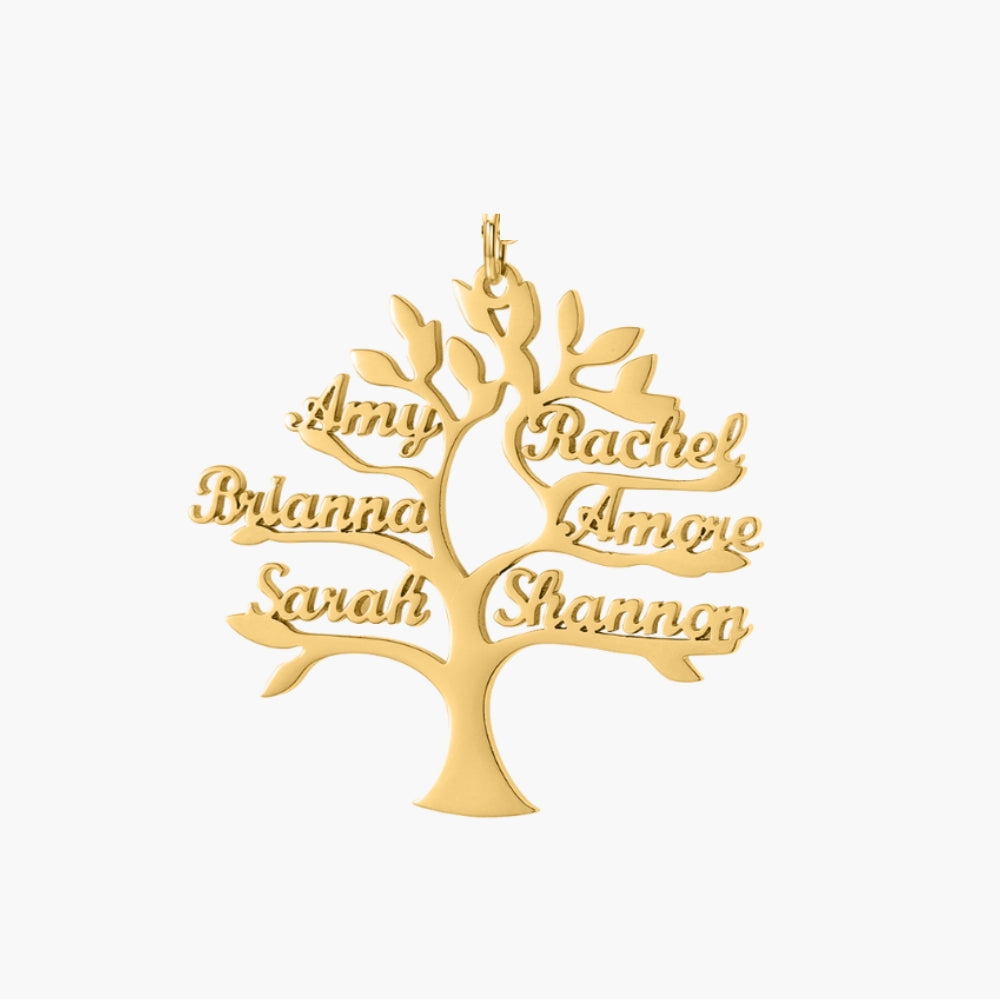 Pendentif Arbre de Vie - 1 à 6 Prénoms (Sans Chaîne) Chris