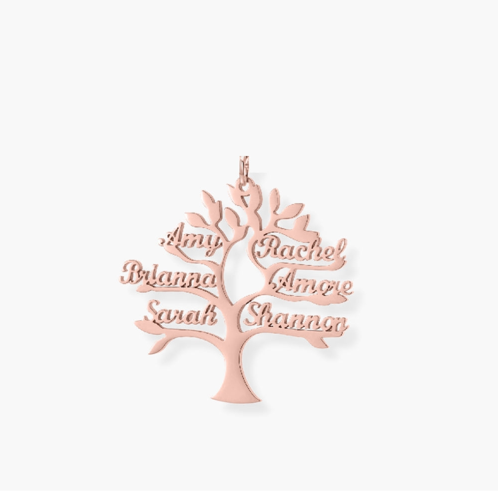 Pendentif Arbre de Vie - 1 à 6 Prénoms (Sans Chaîne) Chris