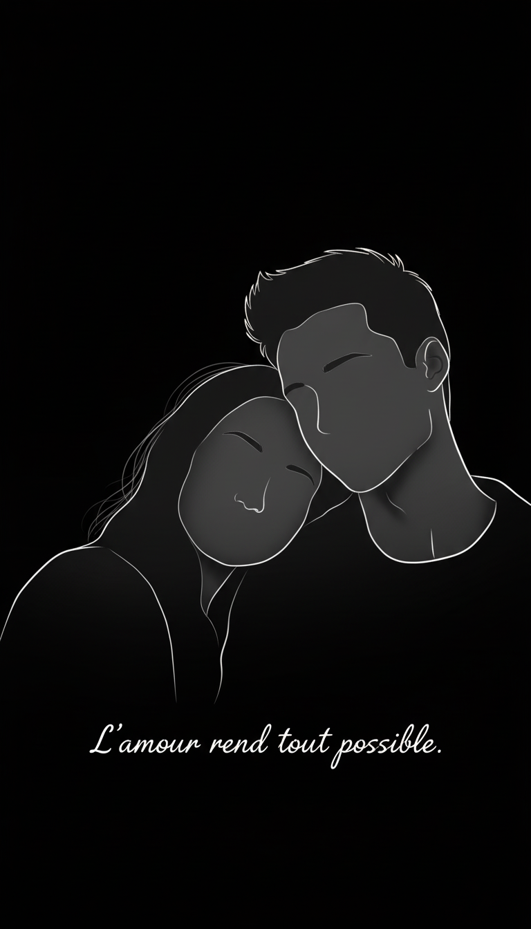 Personalized couple canvas print - Love and complicity