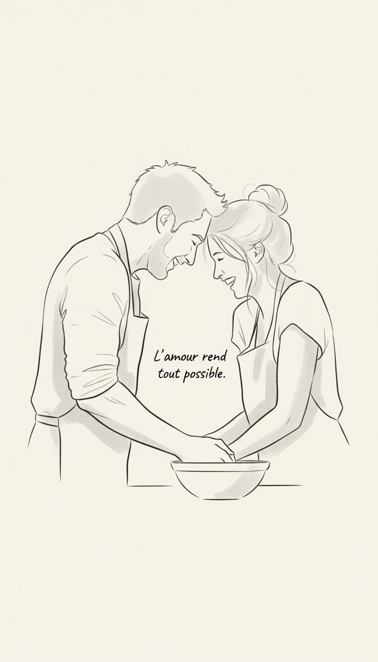 Personalized couple canvas print - Love and complicity