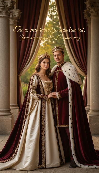 Personalized couple canvas print - Love and complicity