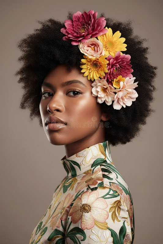 Personalized Pink Portrait Canvas - Floral Art